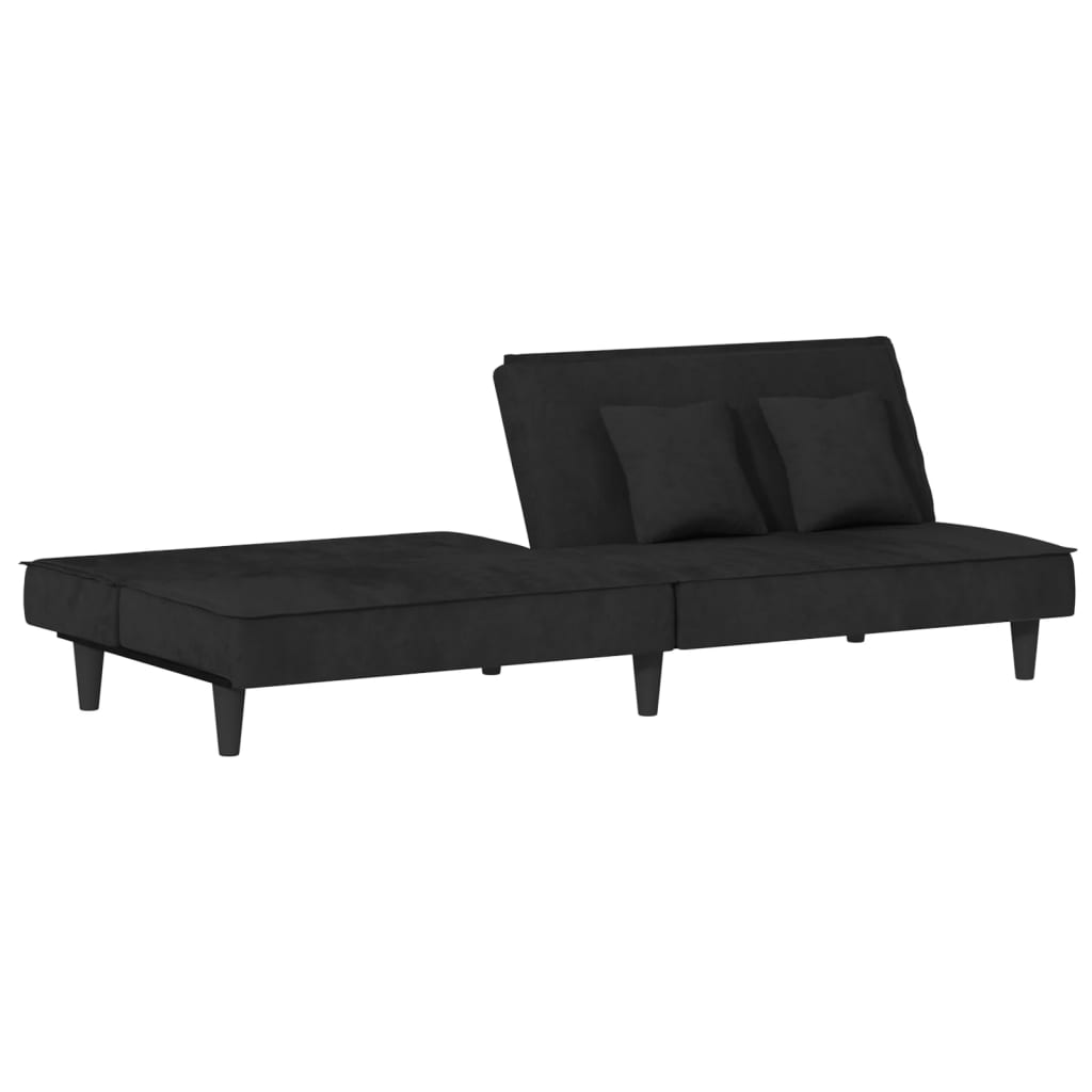Schlafsofa Schwarz Samt