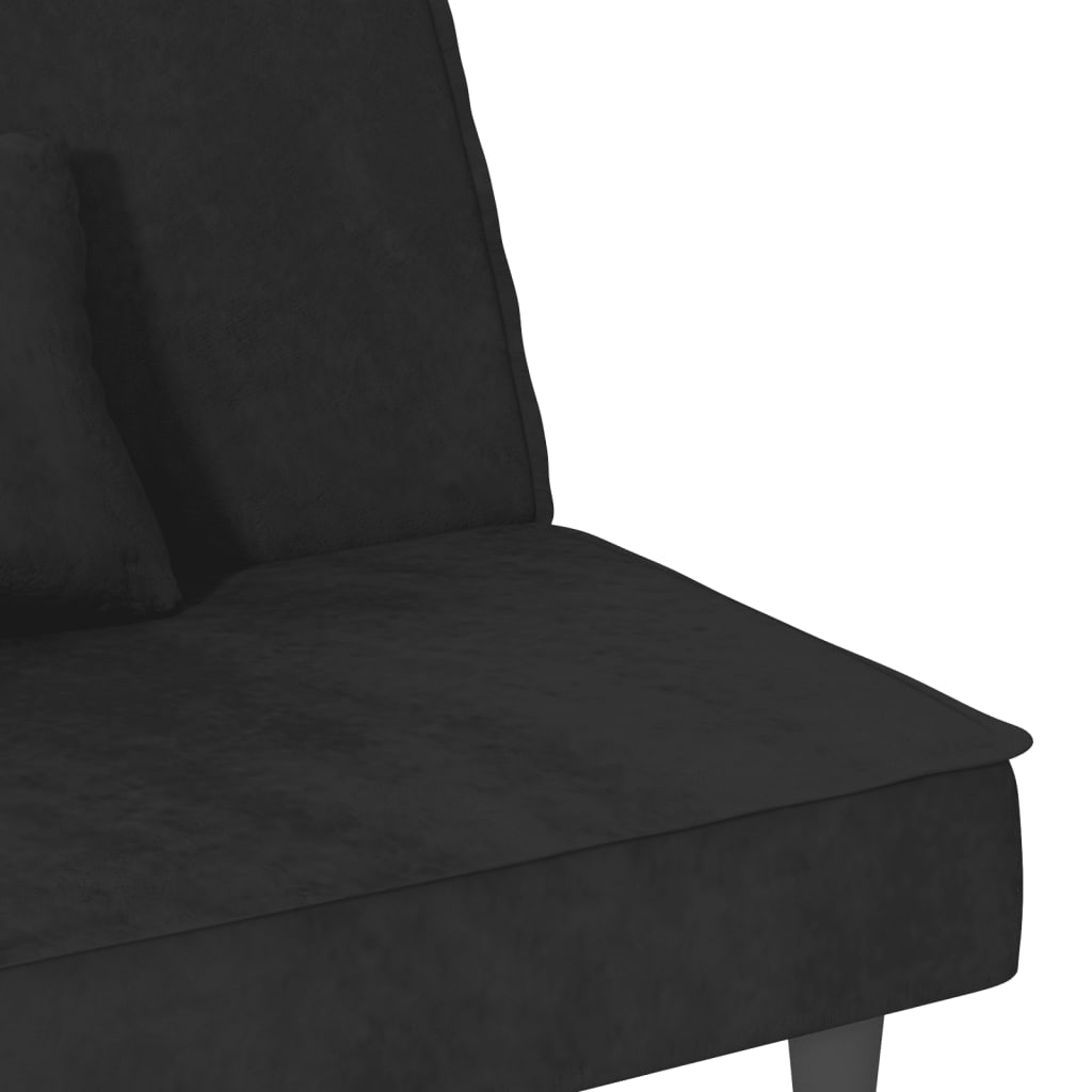 Schlafsofa Schwarz Samt