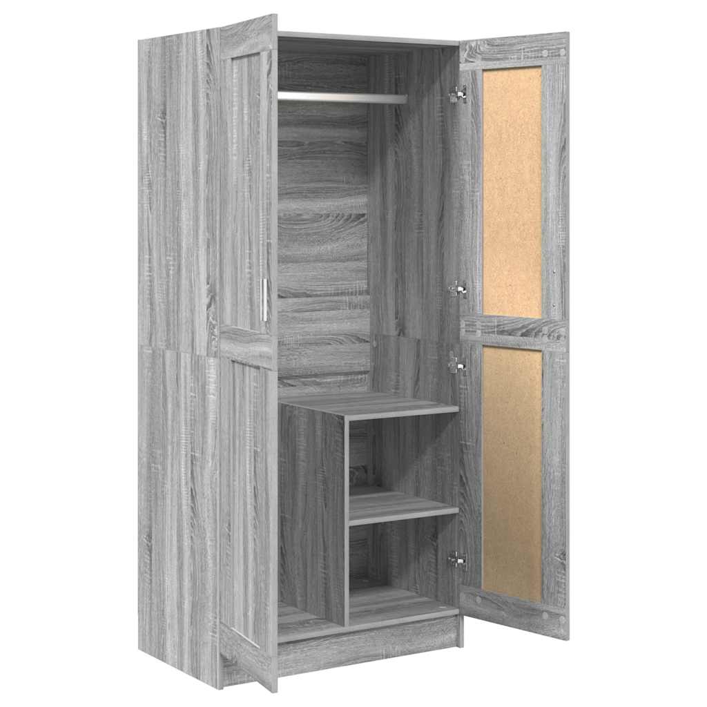 Kleiderschrank Grau Sonoma 82,5x51,5x180 cm Holzwerkstoff