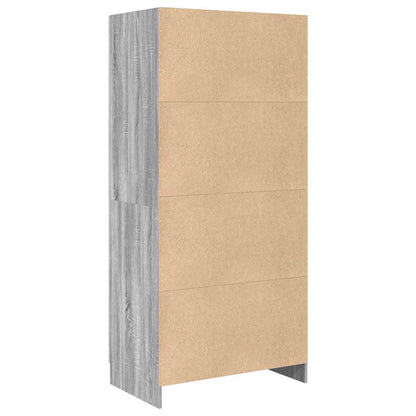 Kleiderschrank Grau Sonoma 82,5x51,5x180 cm Holzwerkstoff