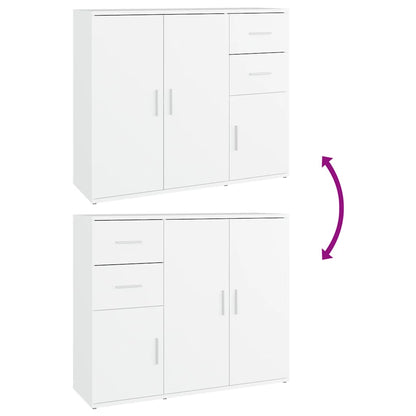 Sideboard Weiß 91x29,5x75 cm Holzwerkstoff