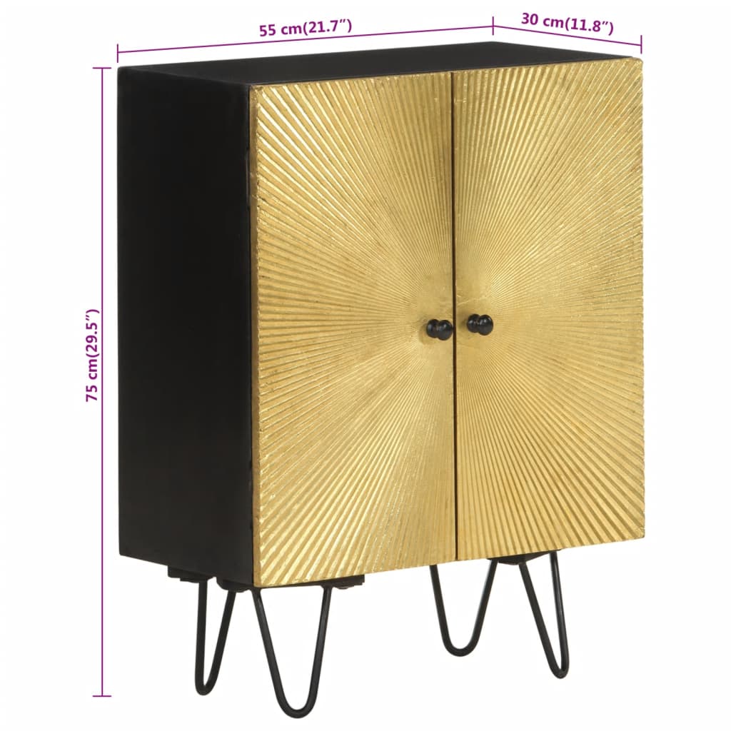 Sideboard 55x30x75 cm Massivholz Mango