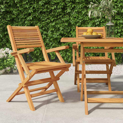 Gartenstühle 2 Stk. Klappbar 55x62x90 cm Massivholz Teak