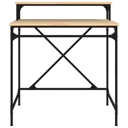 Schreibtisch Sonoma-Eiche 80x50x90 cm Holzwerkstoff und Eisen