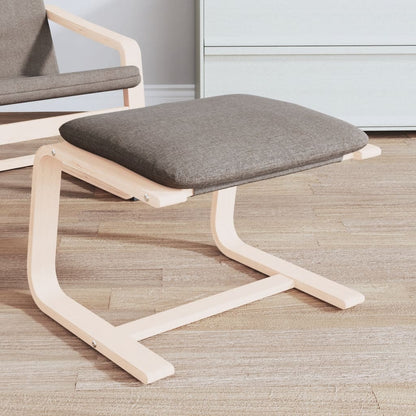 Fußhocker Taupe 51x41x40 cm Stoff