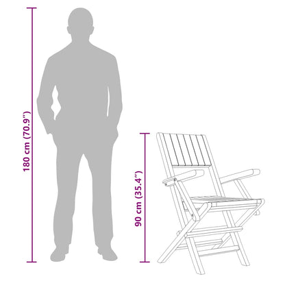 Gartenstühle 4 Stk. Klappbar 55x61x90 cm Massivholz Teak