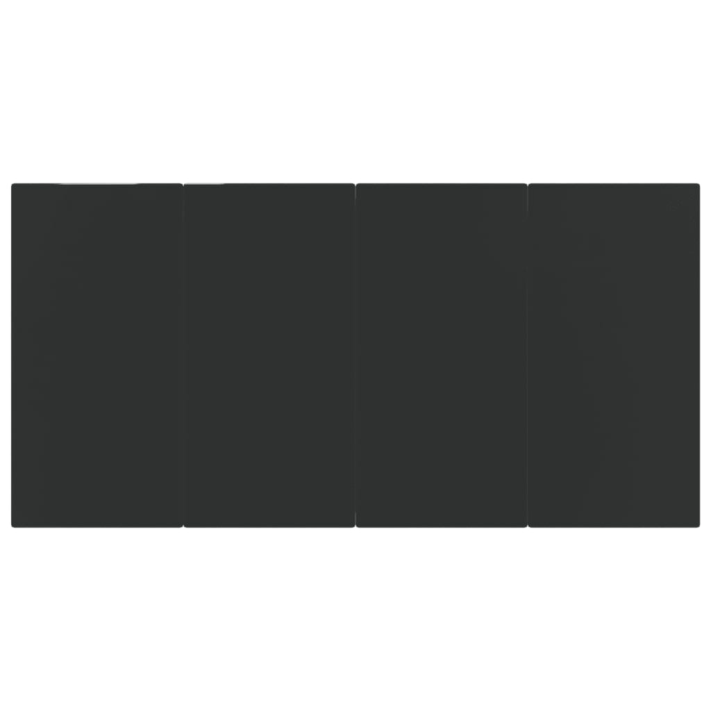 7-tlg. Garten-Essgruppe Schwarz PVC-Rattan