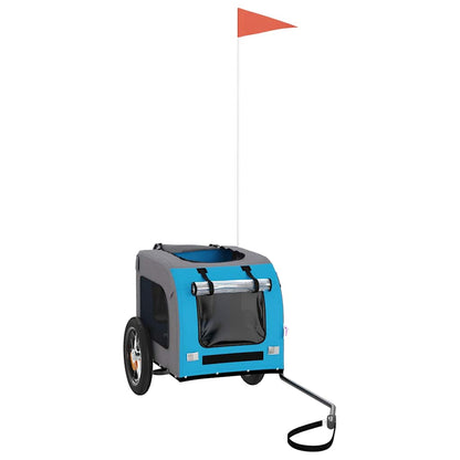 Fahrradanhänger Hunde Blau und Grau Oxford-Gewebe und Eisen