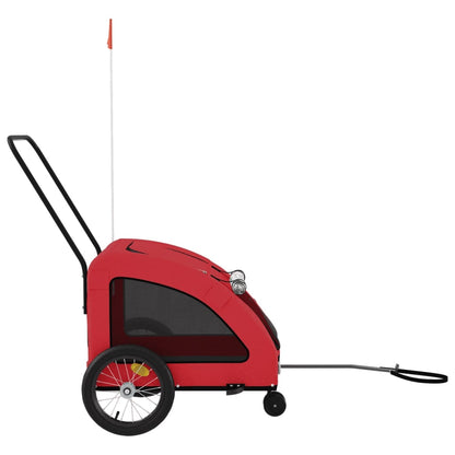 Fahrradanhänger Hunde Rot Oxford-Gewebe und Eisen