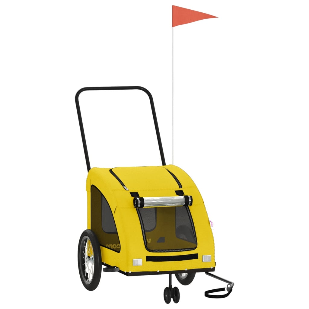 Fahrradanhänger Gelb Oxford-Gewebe und Eisen