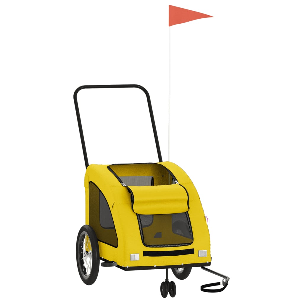 Fahrradanhänger Gelb Oxford-Gewebe und Eisen