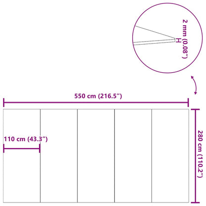 Pool-Bodentuch Hellgrau 550x280 cm Polyester Geotextil
