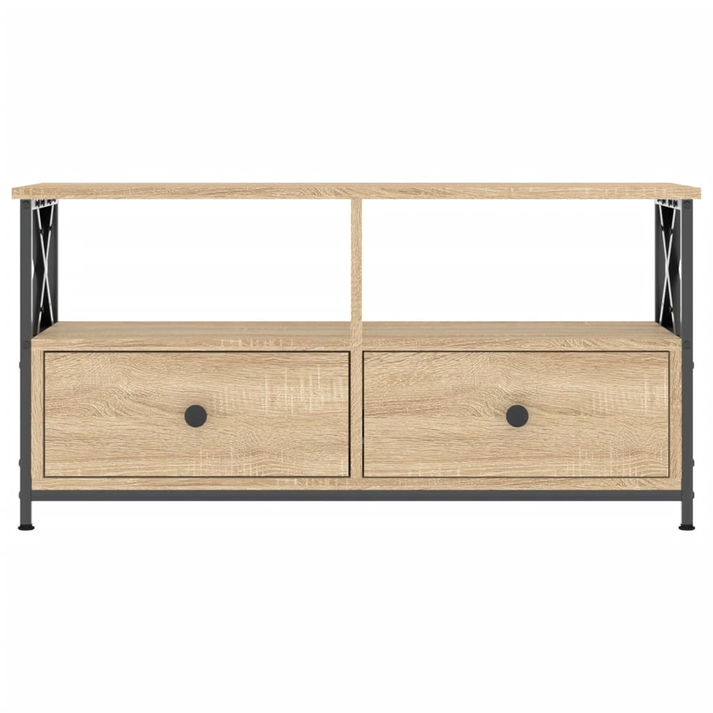 TV-Schrank Sonoma-Eiche 90x33x45 cm Holzwerkstoff & Eisen