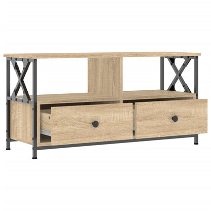 TV-Schrank Sonoma-Eiche 90x33x45 cm Holzwerkstoff & Eisen