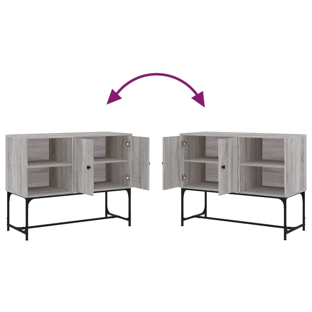 Sideboard Grau Sonoma 100x40x79,5 cm Holzwerkstoff