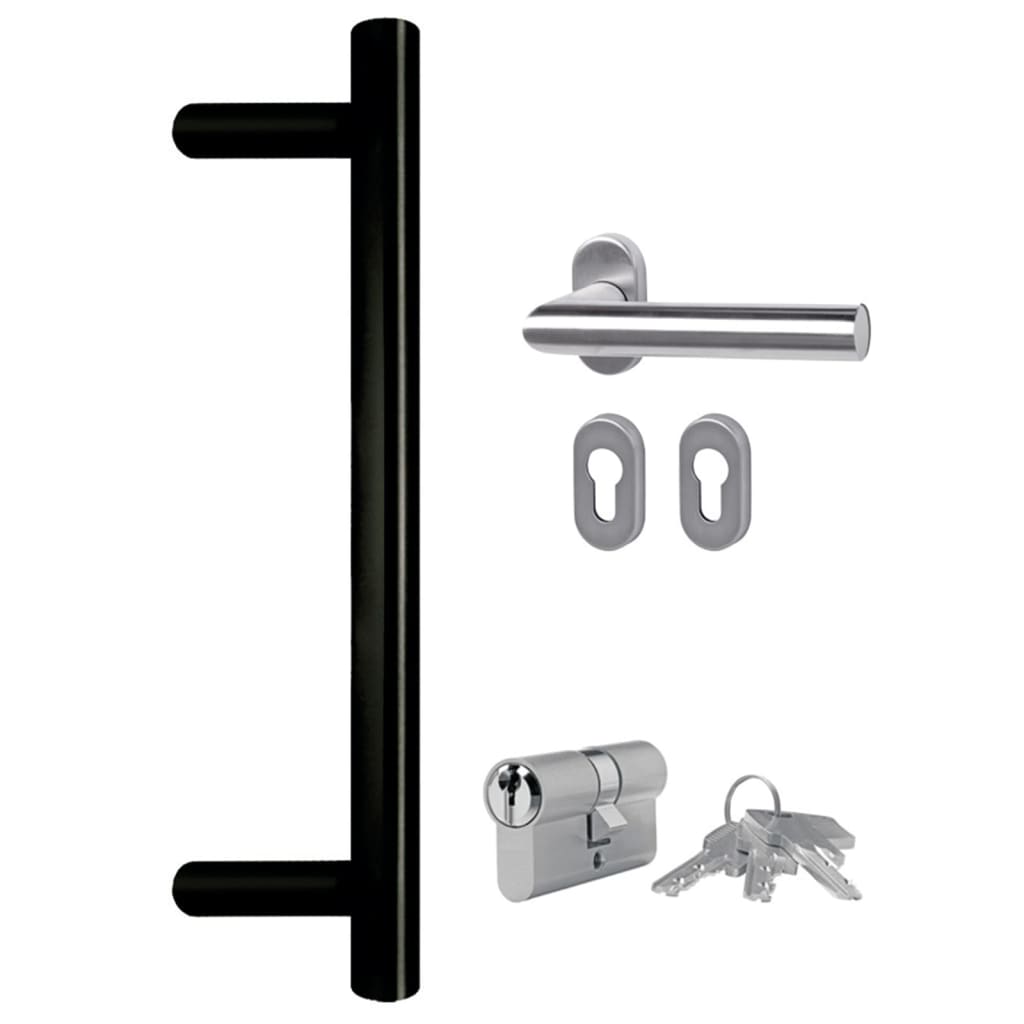 Haustür Anthrazit 98x208 cm PVC