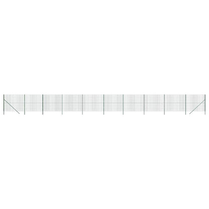 Maschendrahtzaun Grün 2x25 m Verzinkter Stahl