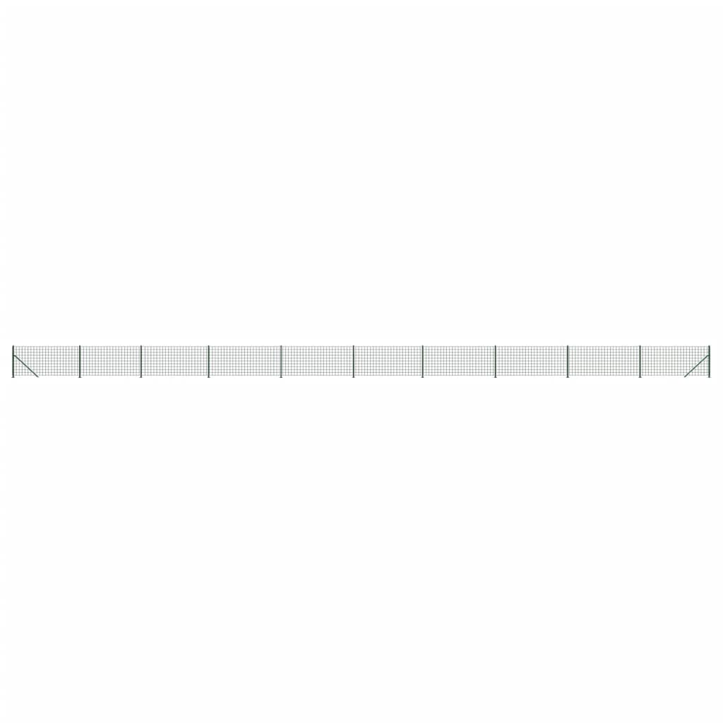 Maschendrahtzaun mit Bodenflansch Grün 1,1x25 m