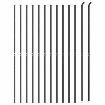 Maschendrahtzaun mit Bodenflansch Anthrazit 1,4x25 m