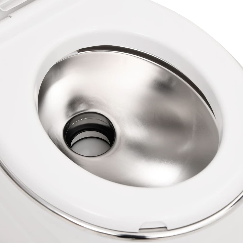 Camping-Einbautoilette Weiß 24+17 L HDPE & Stahl