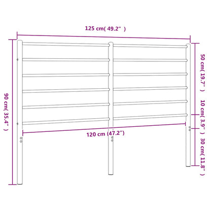 Ersatz-Kopfteil Metall Schwarz 120 cm