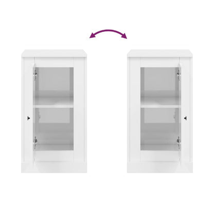 Sideboards 2 Stk. Hochglanz-Weiß 37,5x35,5x67,5cm Holzwerkstoff