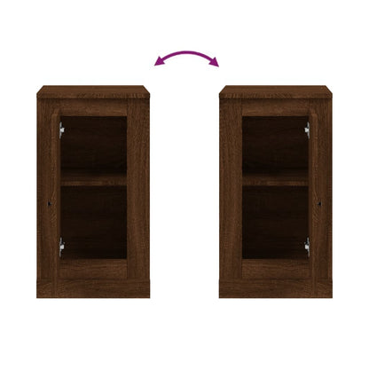 Sideboards 2 Stk. Braun Eichen-Optik 37,5x35,5x67,5 cm