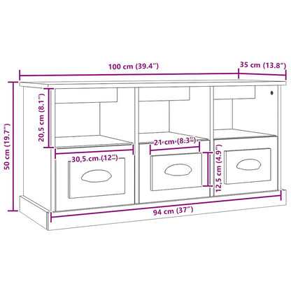 TV-Schrank Sonoma-Eiche 100x35x50 cm Holzwerkstoff