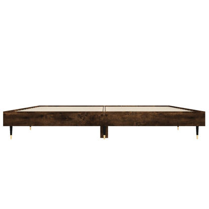 Bettgestell ohne Matratze Räuchereiche 120x190 cm Holzwerkstoff