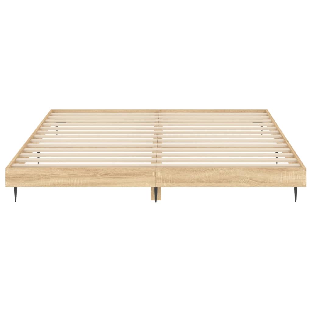 Bettgestell ohne Matratze Sonoma-Eiche 180x200 cm Holzwerkstoff