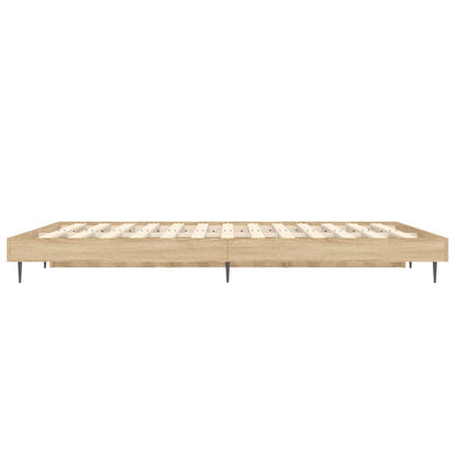 Bettgestell ohne Matratze Sonoma-Eiche 140x190 cm Holzwerkstoff