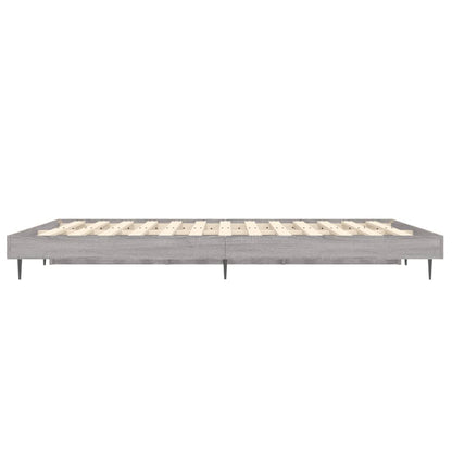 Bettgestell Grau Sonoma 135x190 cm Holzwerkstoff