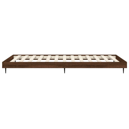 Bettgestell ohne Matratze Braun Eiche 90x190 cm Holzwerkstoff