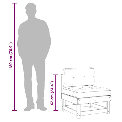 Mittelsofa mit Kissen Massivholz Douglasie