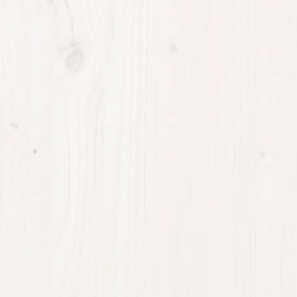 Mittelsofa mit Kissen Weiß Massivholz Kiefer