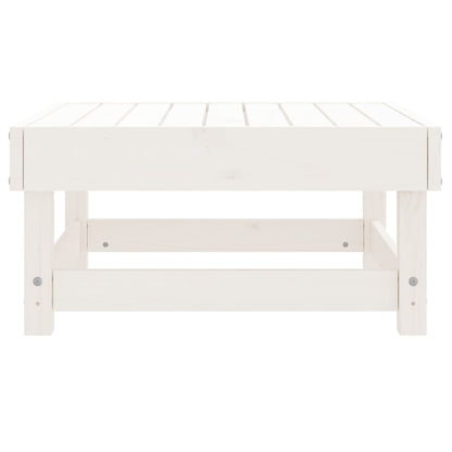 Gartenhocker Weiß Massivholz Kiefer