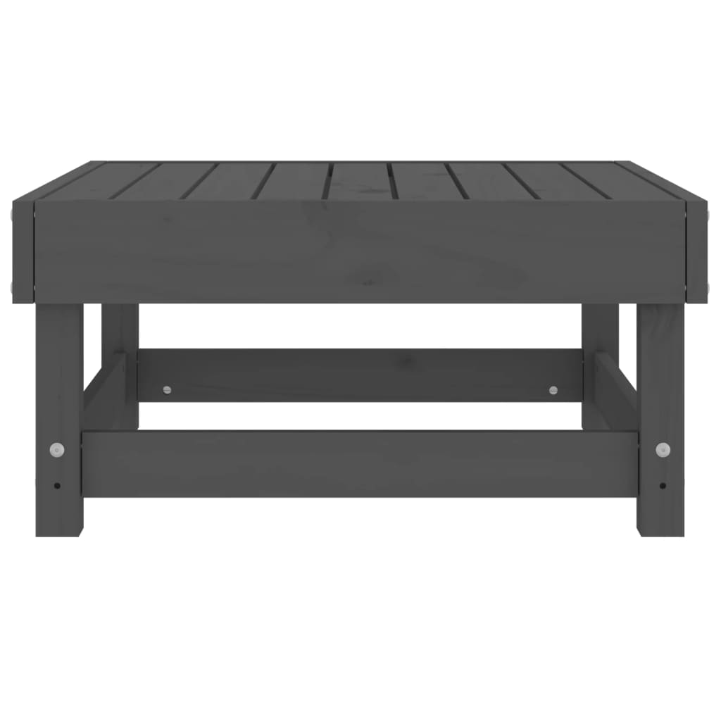 Gartenhocker Grau Massivholz Kiefer