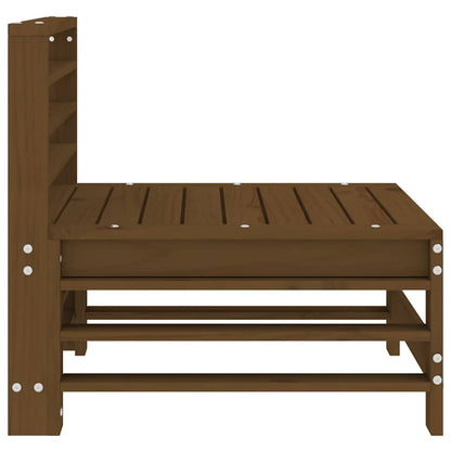 Garten-Mittelsofas 2 Stk. Honigbraun Massivholz Kiefer