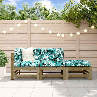 3-tlg. Garten-Lounge-Set Kiefernholz Imprägniert