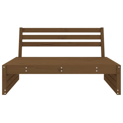 Garten-Mittelsofa Honigbraun 120x80 cm Massivholz Kiefer