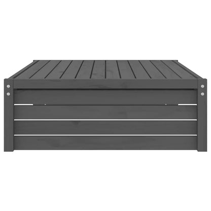 Gartenhocker Grau 120x80 cm Massivholz Kiefer