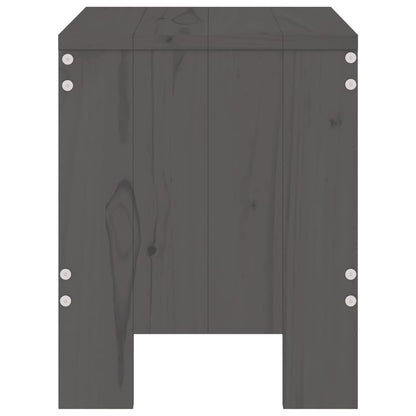 Gartenhocker 2 Stk. Grau 40x36x45 cm Massivholz Kiefer