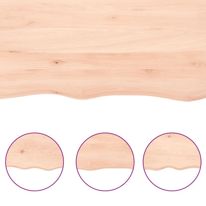 Wandregal 80x20x2 cm Massivholz Eiche Unbehandelt