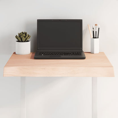 Tischplatte 60x60x(2-6) cm Massivholz Unbehandelt Baumkante