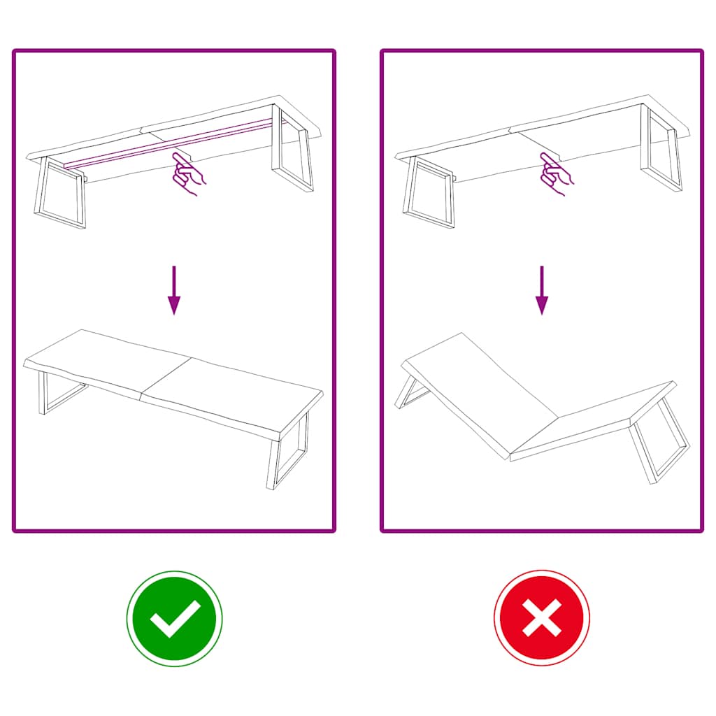 Tischplatte 180x50x(2-6) cm Massivholz Behandelt Baumkante