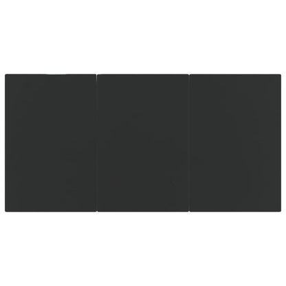 7-tlg. Garten-Essgruppe mit Kissen Schwarz Poly Rattan