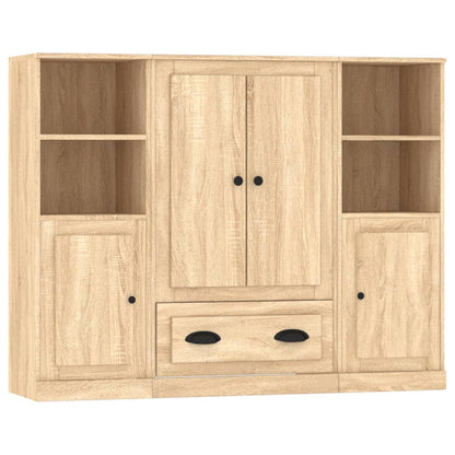 Highboards 3 Stk. Sonoma-Eiche Holzwerkstoff