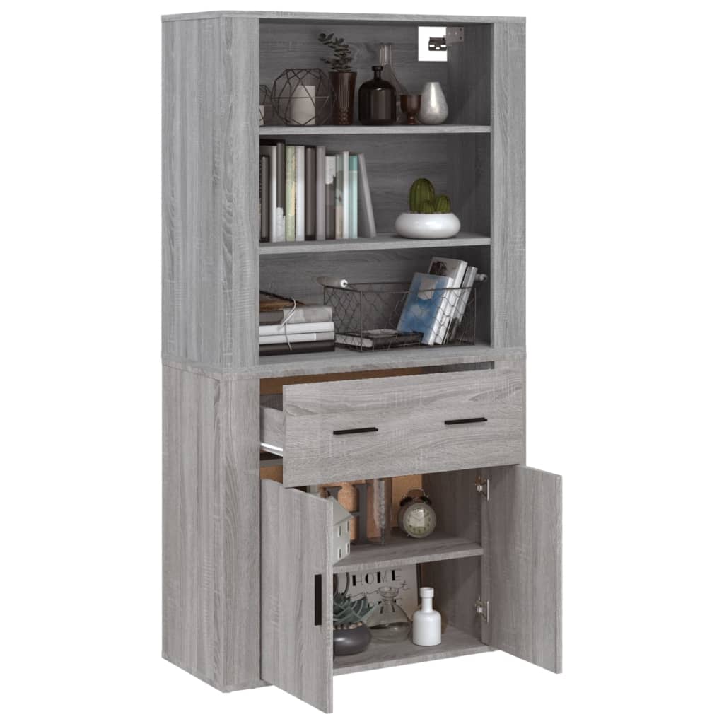 Highboard Grau Sonoma Holzwerkstoff
