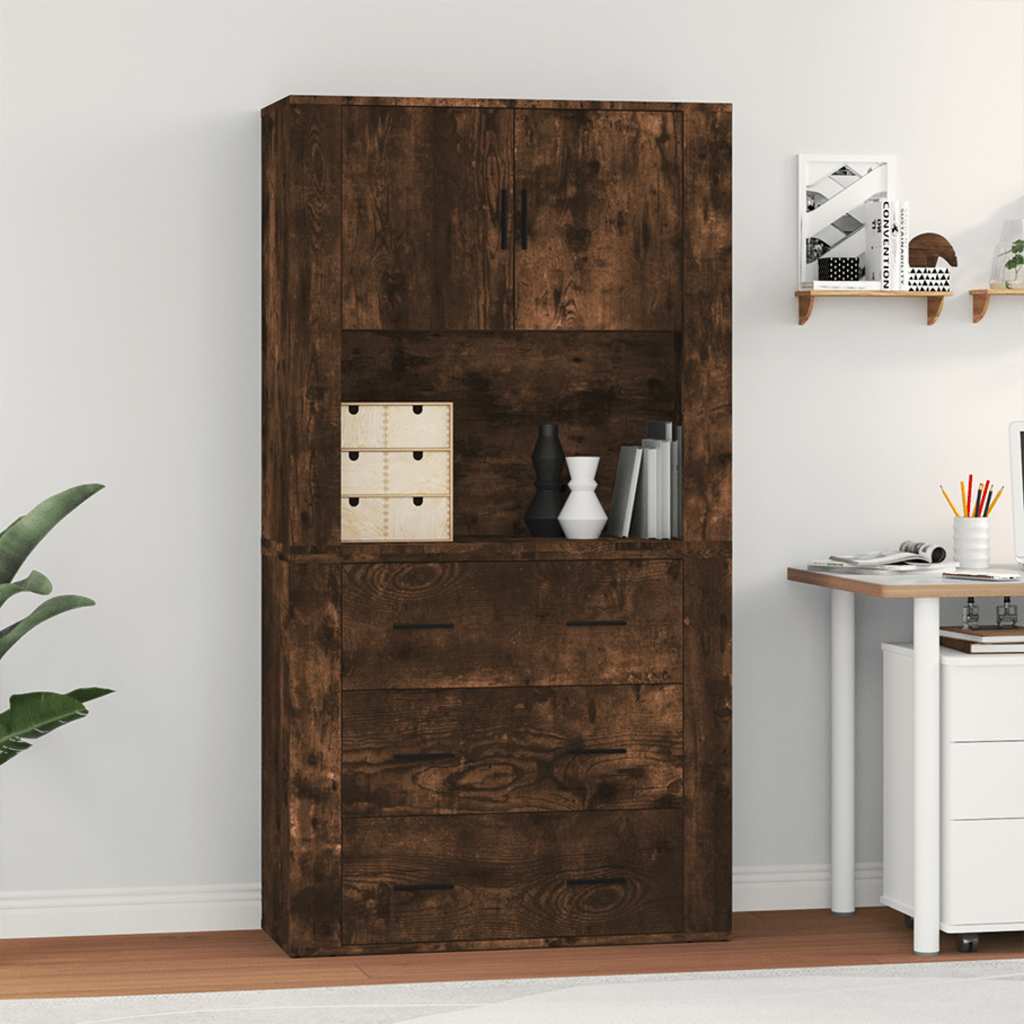 Highboard Räuchereiche Holzwerkstoff
