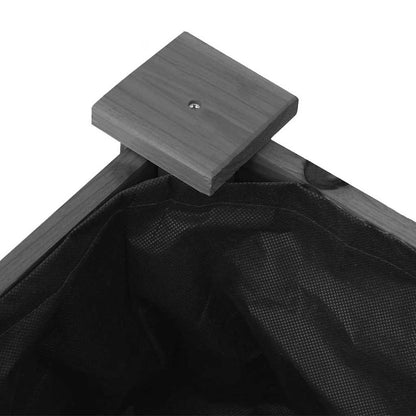 Pflanzkübel mit Einsatz Grau 118x59x76 cm Massivholz Tanne